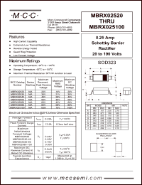 Click here to download MBRX02550 Datasheet