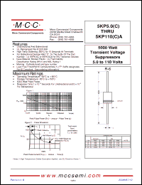 Click here to download 5KP100C-TP Datasheet