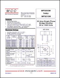 Click here to download MP502W-BP Datasheet
