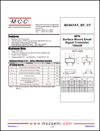 Click here to download BC847CT-TP Datasheet