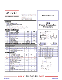 Click here to download MMST2222A-TP Datasheet