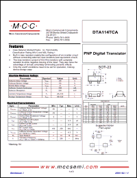 Click here to download DTA114TCA-TP Datasheet