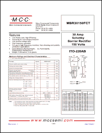 Click here to download MBR30150FCT Datasheet