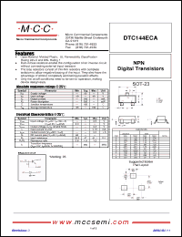 Click here to download DTC144ECA_09 Datasheet