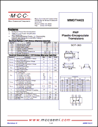 Click here to download MMDT4403-TP Datasheet