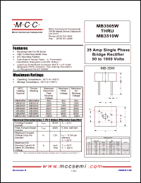 Click here to download MB3510W-BP Datasheet