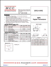 Click here to download DTC114YE-TP Datasheet