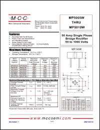 Click here to download MP501W Datasheet