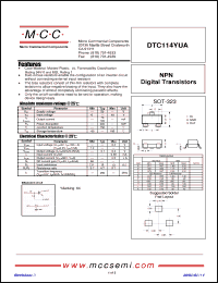 Click here to download DTC114YUA_09 Datasheet