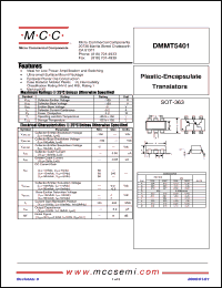 Click here to download DMMT5401-TP Datasheet