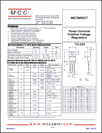 Click here to download MC7805CT-BP Datasheet