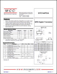 Click here to download DTC144TCA-TP Datasheet