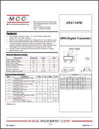 Click here to download DTC114TE-TP Datasheet