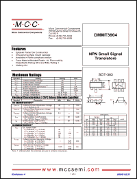 Click here to download DMMT3904-TP Datasheet