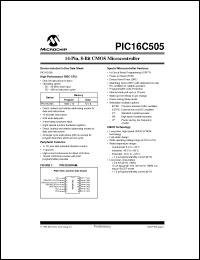 Click here to download PIC16C505T-04E/SL Datasheet