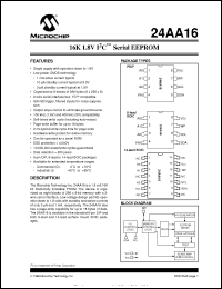 Click here to download 24AA16 Datasheet