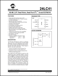 Click here to download 24LC41 Datasheet
