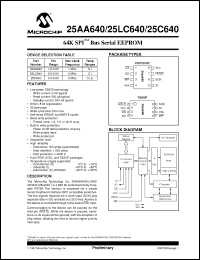 Click here to download 25LC640T-/SN Datasheet