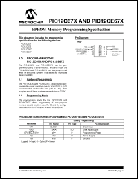 Click here to download PIC12CE674-/P Datasheet