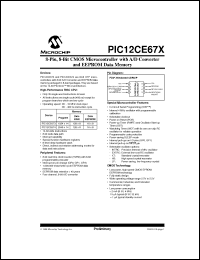 Click here to download PIC12LCE674-10E/P Datasheet