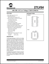 Click here to download 27LV64-20 Datasheet
