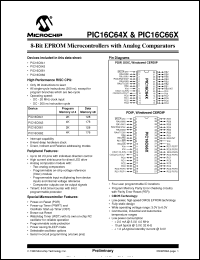 Click here to download PIC16C661-10/L Datasheet