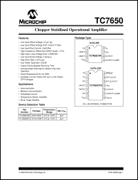 Click here to download TC7650CPD Datasheet