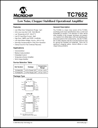 Click here to download TC7652CPD Datasheet