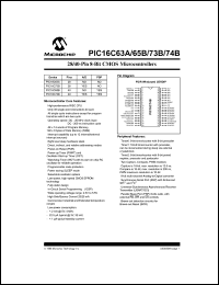 Click here to download PIC16C73B-04 Datasheet