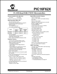 Click here to download PIC16F627-04I/P Datasheet