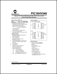 Click here to download PIC16HV540-04 Datasheet