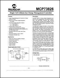 Click here to download MCP73826-4.2VCH Datasheet