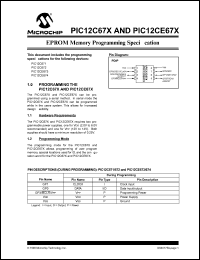 Click here to download PIC12LC672-04/P Datasheet