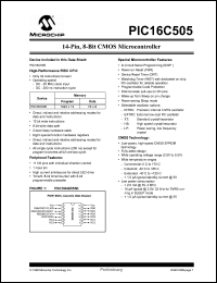 Click here to download 16C505 Datasheet