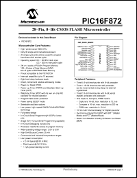 Click here to download PIC16F872T/SP Datasheet