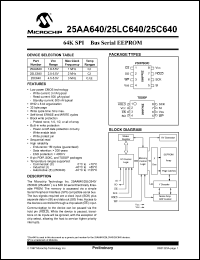 Click here to download 24LC640-ISN Datasheet