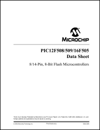 Click here to download PIC16F509E/SNG Datasheet