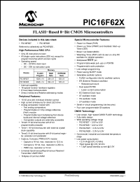 Click here to download PIC16F628T-20I/P Datasheet