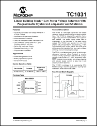 Click here to download TC1031CEUA Datasheet