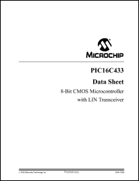 Click here to download PIC16C433-E/P Datasheet