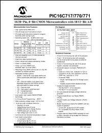 Click here to download PIC16C770-04I/SS Datasheet