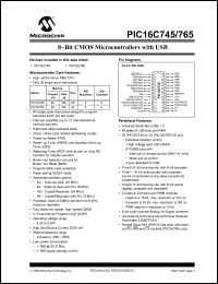 Click here to download PIC16C765T/SO Datasheet