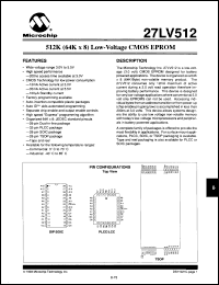 Click here to download 27LV512-25/SO Datasheet