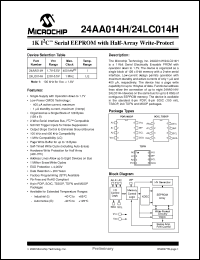 Click here to download 24AA014H Datasheet