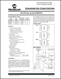 Click here to download 25AA040_06 Datasheet