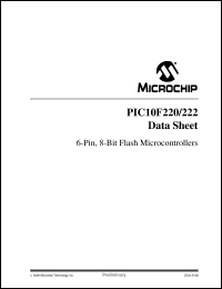 Click here to download PIC10F222EOT Datasheet