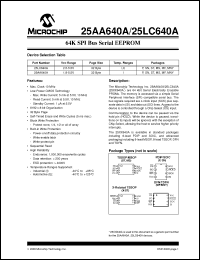Click here to download 25AA640AX Datasheet