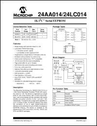 Click here to download 24LC014 Datasheet