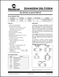 Click here to download 25LC020A Datasheet