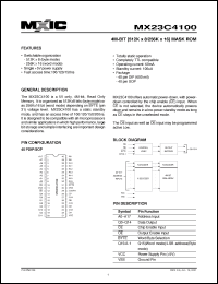 Click here to download MX23C4100 Datasheet